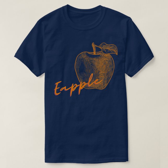 Äppelfärgad skugga Äpple 1 T Shirt (Design framsida)