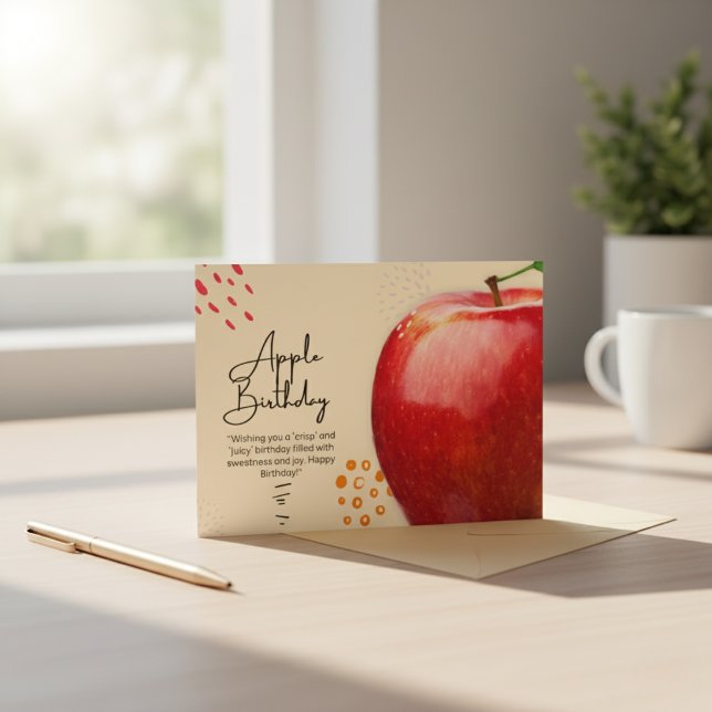 Äppelfödelsedags kort (Apple Birthday Card)