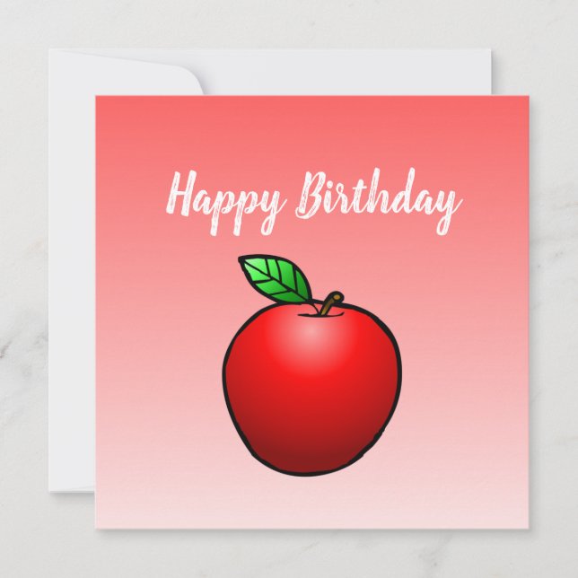 Äppelfödelsedagskort Kort (Framsida)