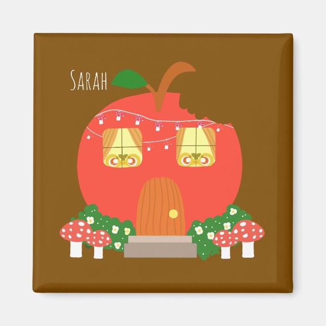 Äppelfrukt, groddar magnet (Framsidan)