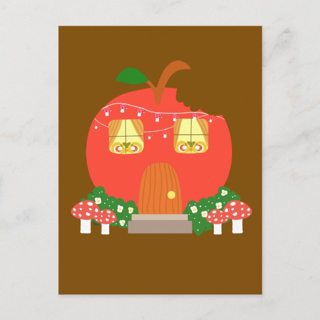 Äppelfrukt, groddar vykort (Framsida)