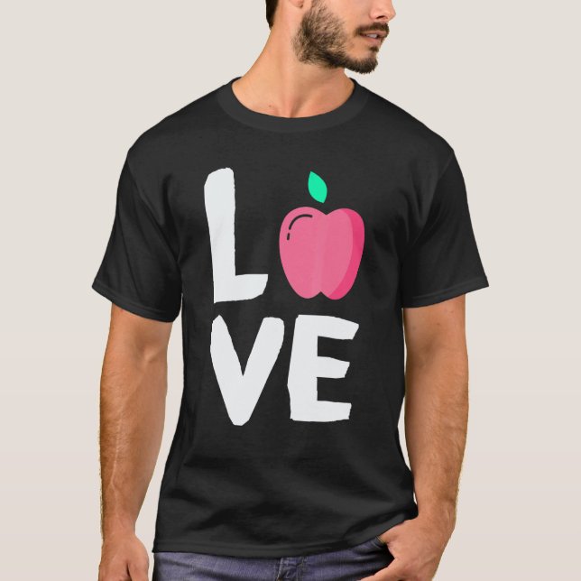 Äppelfrukt Sommar Vegansk Äpplejuice T Shirt (Framsida)