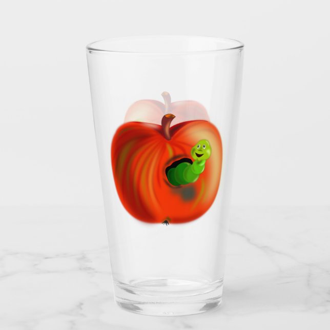 Äppelglas lycklig glaskopp (Framsida)