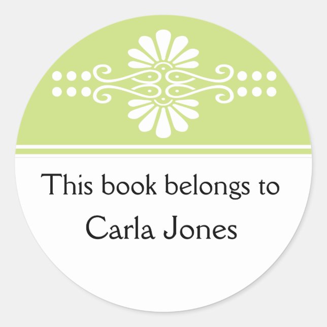 ÄppelGrönt i Bok-Tillhöret till etiketter (Framsida)