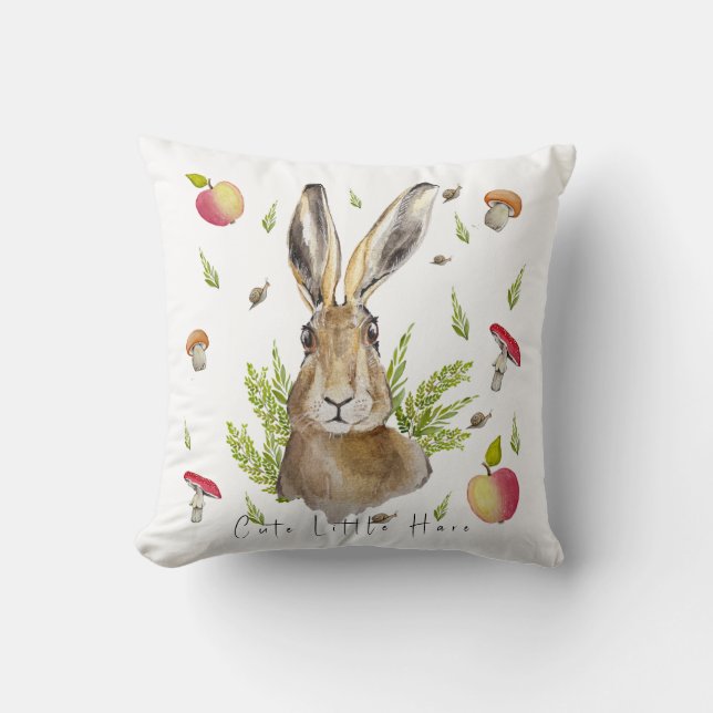 Äppelhare med bakgrund av äpplen och champinjon kudde (Framsida)