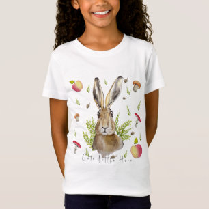 Äppelhare med bakgrund av äpplen och champinjon t shirt