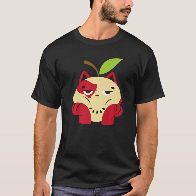 Äppelkatt Äppelplockningsgrupp Äpple Frukt T Shirt (Framsida)