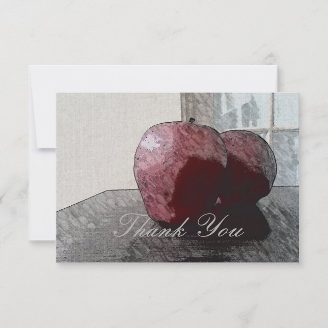 Äppelkonst Tacksamhetskort Tack Kort (Framsida)