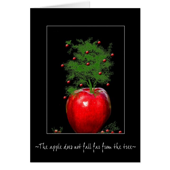Äppelkort Hälsningskort (Framsidan)