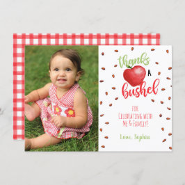 Äppelkort med foto för tack inbjudningar