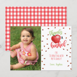 Äppelkort med foto tack inbjudningar