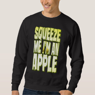 Äppelkostym Halloween Färsk frukt skiva squeeze Lång Ärmad Tröja