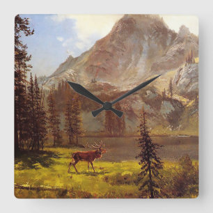 Appell av vilden av Albert Bierstadt 1876-77 Fyrkantig Klocka