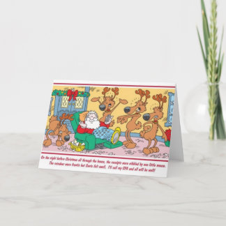 Appell för revisor CPA Santa för hjälpjulkort Helgkort