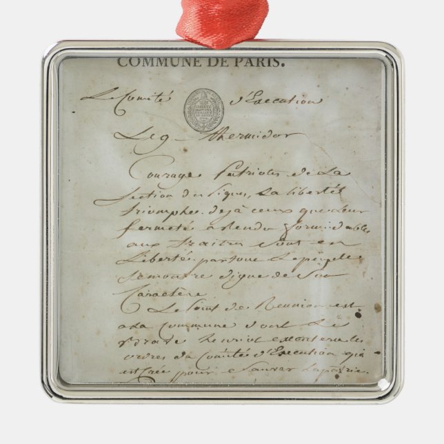 Appell från Maximilien de Robespierre Julgransprydnad Metall (Framsidan)