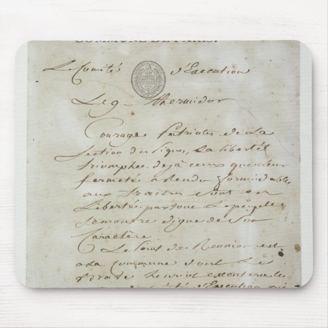 Appell från Maximilien de Robespierre Musmatta (Framsidan)