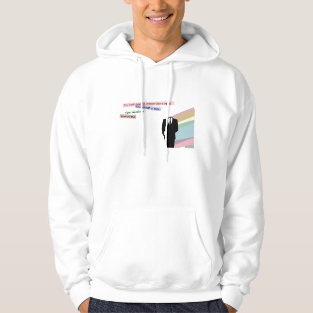 Appell mig som är anonym sweatshirt med luva (Framsida)