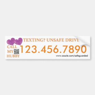 Appell min Hubby - Texting Safedriving Bildekal