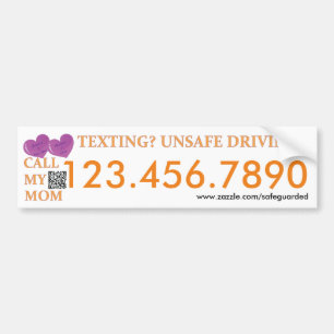Appell min mamma - riklig Texting Safedriving Bildekal