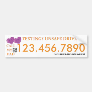 Appell min pappa - riklig Texting Safedriving Bildekal