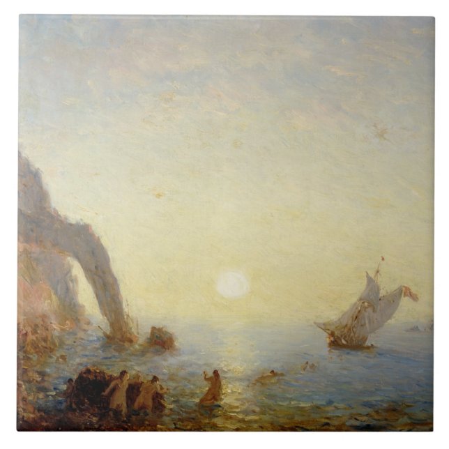 Appellen av sirarna (olja på kanfas) kakelplatta (Framsidan)