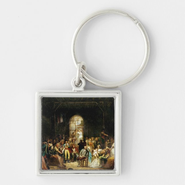 Appellen för de sist offren av skräcken fyrkantig silverfärgad nyckelring (Framsidan)