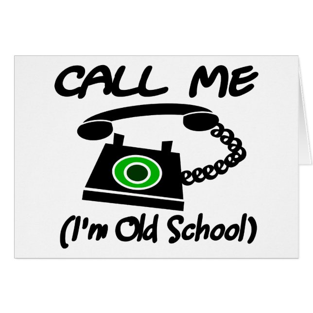 Appellen mig, I-förmiddagold school med Retro Hälsningskort (Framsidan Horizontal)