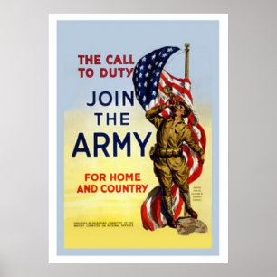 Appellen som Arbetsuppgift-Går med armén Poster
