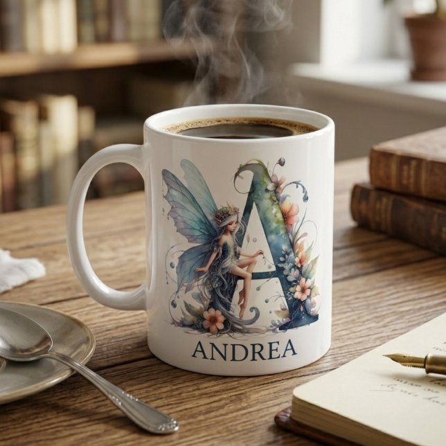 Äppelmönster Bokstav A Kaffemugg (Skapare uppladdad)