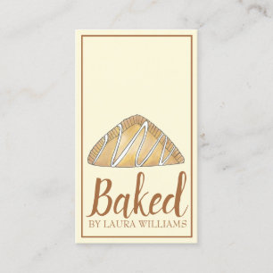 Äppelomsäde som bakats av bakeriets bakverk visitkort