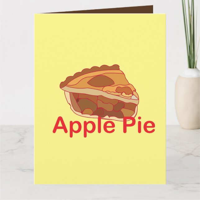 Äppelpaj efterrätt gratulationer kort (Framsida)
