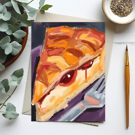 Äppelpaj Thanksgiving Vattenfärg Helg Vykort