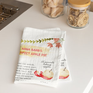 Äppelpaj Vattenfärg Recept Arvliga Tekrutor Kökshandduk