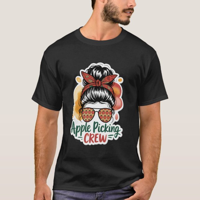 Äppelplockande besättning Höst äppelodling Kvinnor T Shirt (Framsida)