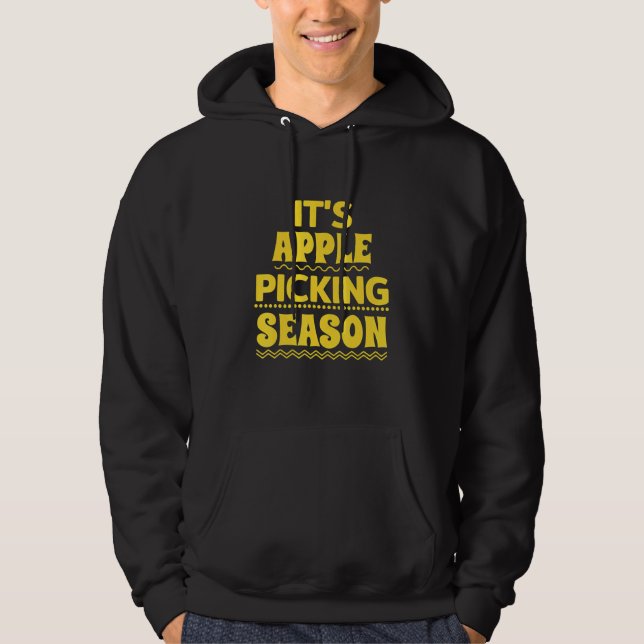 Äppelplockare Plockar Äpplen Det Är Äppelplock Hoodie (Framsida)