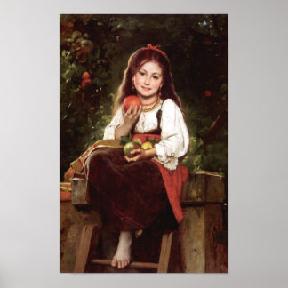 Äppelplockaren Léon Bazile Perrault 1879 Poster
