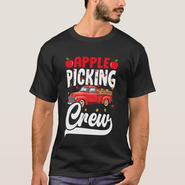 Äppelplockningslag Äppelodling Höst Skörd Hav T Shirt (Framsida)