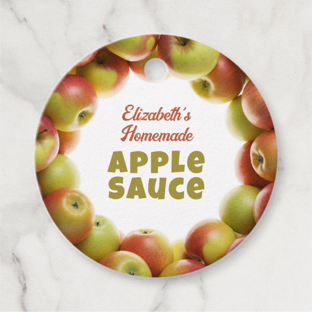 Äppelsås Gåvor Etiketter (Framsida)