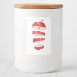 Äppelsegment Mat Etikett