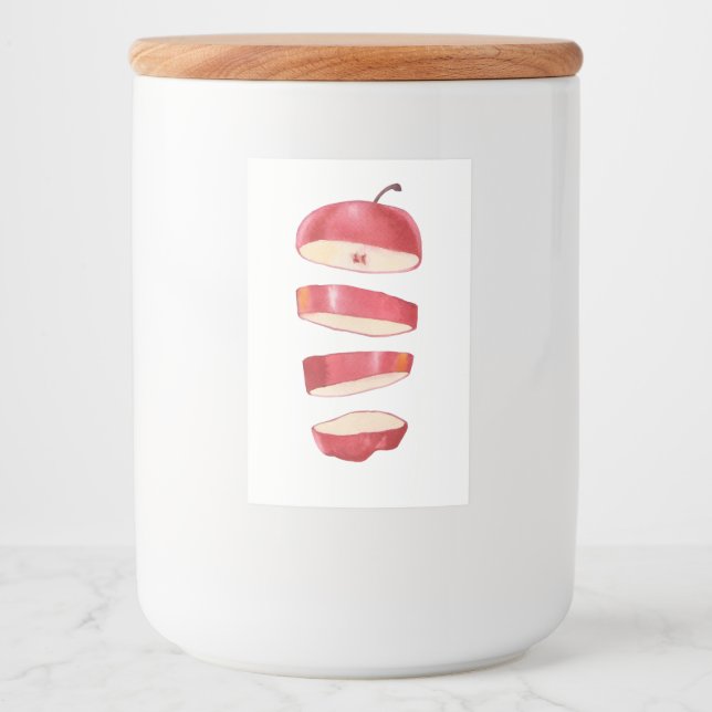 Äppelsegment Mat Etikett (Framsida)