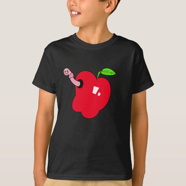 Äppelskjorta för barn med mask t shirt (Framsida)
