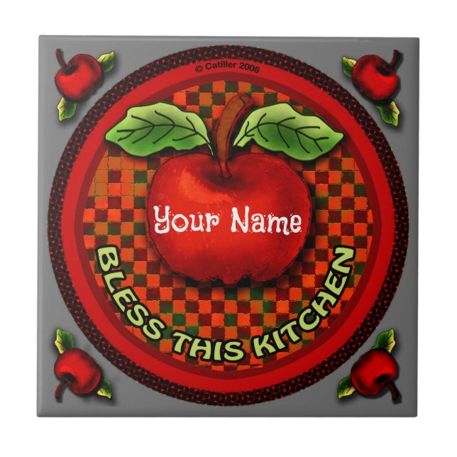 Äppelsköljning Köket Kakelplatta (Framsidan)