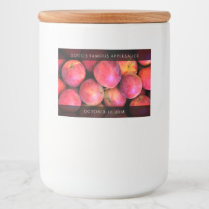 Äppelsmör/cider/sås/Sylt Burk Mat Etiketter