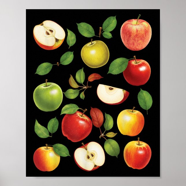 Äppelsorter Olika sorter Äppleplockare Äpple Poster (Framsidan)