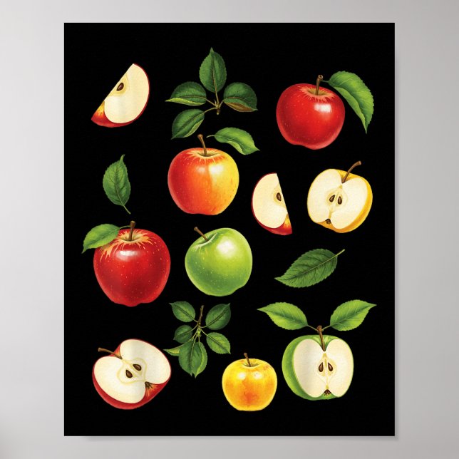 Äppelsorter Olika sorter Äppleplockare Skörd Poster (Framsidan)