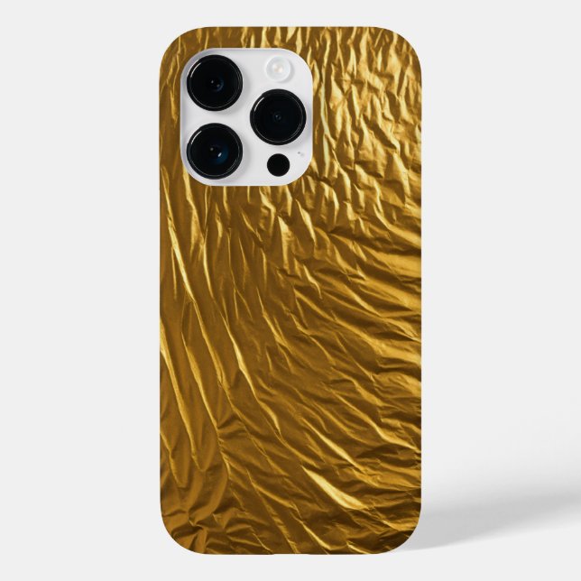 Äppeltelefon med gyllene nyanser 14 pro fodral (Baksida)