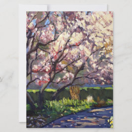 Äppelträd i blom Tryckta Spara Datum-kort Datumet