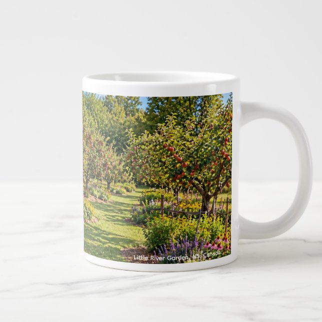Äppelträdgård, äppelträd och äpplen jumbo mugg (Höger)