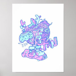 Äppelutskrifter från Kväll vid jul Poster