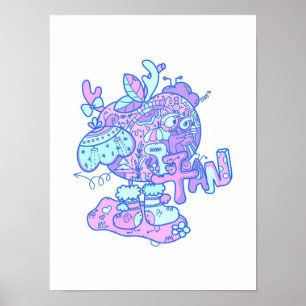 Äppelutskrifter från Kväll vid jul Poster